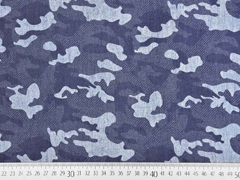 RESTST�CK 97 cm Chambray Camouflage Lyocell, dunkelblau