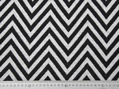 RESTST�CK 71 cm Jacquard Jersey Zick Zack, schwarz meliert