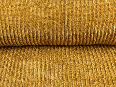 RESTST�CK 94 cm Strickstoff Chenille gerippt uni, ocker