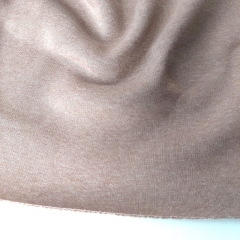 Heavy Jogging Sweat Stoff dick weich angeraut, hell taupe / mocca meliert