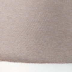 Heavy Jogging Sweat Stoff dick weich angeraut, hell taupe / mocca meliert
