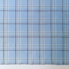 RESTST�CK 45 cm Flanell Stoff Karomuster karierter Baumwollstoff, dunkelblau mint hellblau
