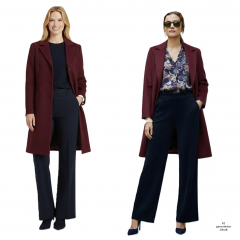Wollstoff mit Mohair Mantelstoff Deadstock Designerstoff, weinrot