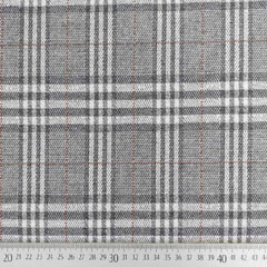 Jacquard Stoff Glencheck Webware Karomuster Glitzer, grau wei�