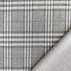 Jacquard Stoff Glencheck Webware Karomuster Glitzer, grau wei�