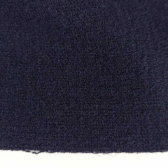 Wollstoff mit Textur uni, dunkelblau - Made in Italy