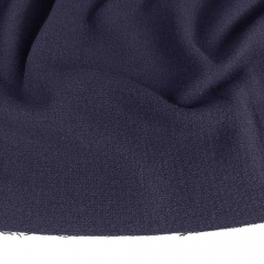 Wollstoff mit Textur uni, dunkelblau - Made in Italy