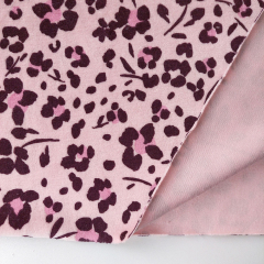 Nicky Velour Stoff Blumenmuster, burgundy rosa