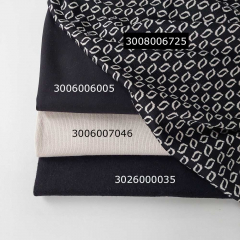 Jacquardstoff Strickstoff Kringel, ecrue schwarz