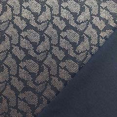 Jerseystoff Punto di Roma Foliendruck Snake Print, gold schwarz