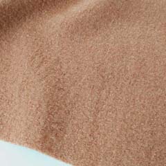 gekochte Wolle boiled Wool Walkstoff uni, karamell braun