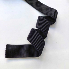 Gummiband Rippenband elastisch Bundgummi 50 mm, schwarz