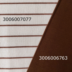 Rippenjersey Stoff Streifen, braun hellbeige