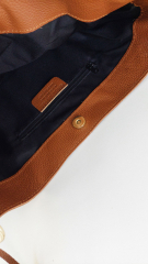 Ledertasche Handtasche �sen & Lederschn�rung - cognac braun - Made in Italy