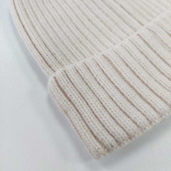 M�tze Strickm�tze ungef�ttert uni klassischer Stil, natur
