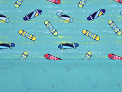 RESTST�CK 150 cm Sweat Stoff French Terry Skateboards, aquamarin