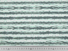 RESTST�CK 120 cm Sweatstoff French Terry Reifenspuren Streifen, hellmint