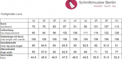 Papierschnittmuster Bootcut Jeanshose Luca Schnittmuster Berlin