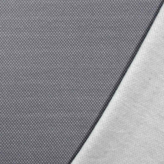 Jacquard Sweatstoff Drizzle K�stchenmuster, wei� grau