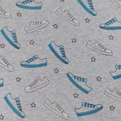 Alpenfleece Sweat Turnschuhe Sneaker, jeansblau