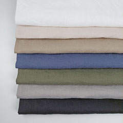 Leinenstoff gewaschen uni, beige