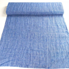 Leinenstoff 100% Leinen Georgio, mittelblau