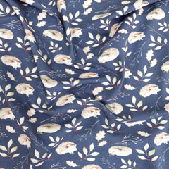 Jerseystoff Igel, dunkles jeansblau
