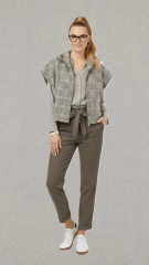 Lyocell Stoff Webware Twillstoff, helles taupe