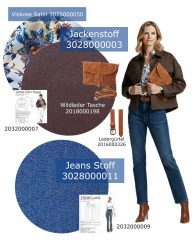 Baumwolljeansstoff mit Stretch uni Denim, mittelblau