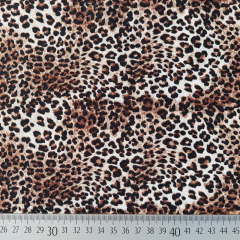 RESTST�CK 50 cm French Terry Sweatstoff Leopardenmuster, schwarz beige