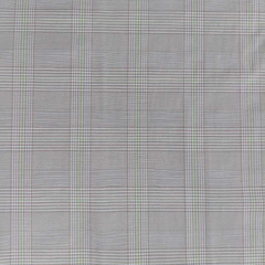 Hosenstretch Stoff Bengalin Glencheck Muster, hellgr�n matt braun hellbeige