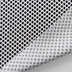 Viskose Satin Stoff Rauten Meterware seidig fein - schwarz cremewei� - Made in Italy - Deadstock