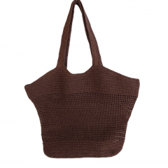 H�kel-Tasche Crochet-Bag H�kelshopper, Espresso Brown