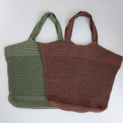 H�kel-Tasche Crochet-Bag H�kelshopper, Espresso Brown