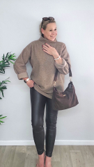 Kunstleder Lederimitat mit Wildleder-Imitat R�cken elastisch, ecrue