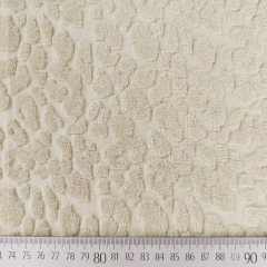 Sweat Frottee Stoff Leopardenmuster, beige