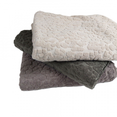 Sweat Frottee Stoff Leopardenmuster, armygr�n