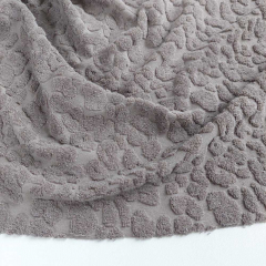 Sweat Frottee Stoff Leopardenmuster, taupe (graubraun)