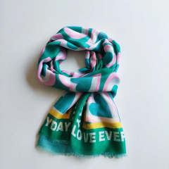 Halstuch Schal Everyday Love, gr�n rosa