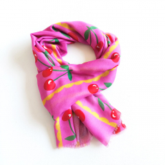 Halstuch Schal Kirschen pink rot gr�n