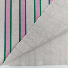 Canvas Stoff Streifen Leinen Optik, rosa gr�n natur