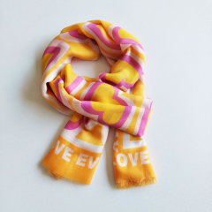 Halstuch Schal Everyday Love, pink orange gelb
