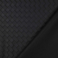 Kunstleder gewebt Schachbrettmuster Meterware schwarz