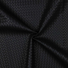 Kunstleder gewebt kleines Schachbrettmuster Meterware schwarz