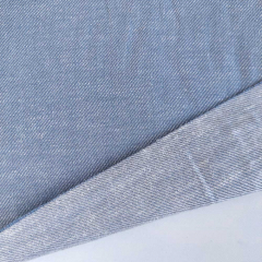 Viskose-Leinen Stoff weich fallend hellblau; Twill Sommerstoff f�r Blusen, Kleider & Hosen