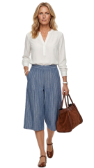 Webware mit Stretch Nadelstreifen, wei� jeansblau