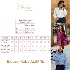 Papierschnittmuster ALBANE Kleid Bluse - Clematisse Pattern