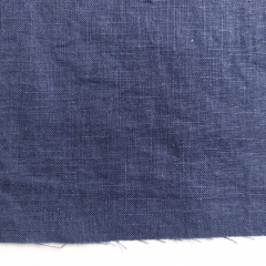 Leinenstoff uni Marineblau Meterware