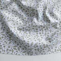 Baumwollstoff Blumen Bl�mchen Meterware Salbeigr�n Webware