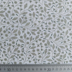 Baumwollstoff Blumen Bl�mchen Meterware Salbeigr�n Webware